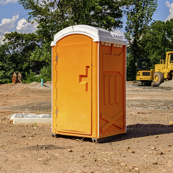 how often are the portable restrooms cleaned and serviced during a rental period in Hastings Florida